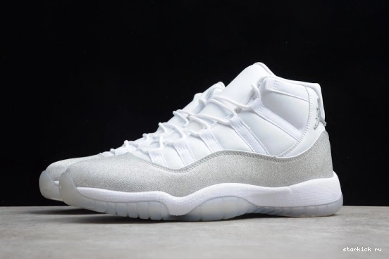 WMNS Metallic Jordan Air White 11 AR0715-100 AR0715-100 Grey SilverVast 0709